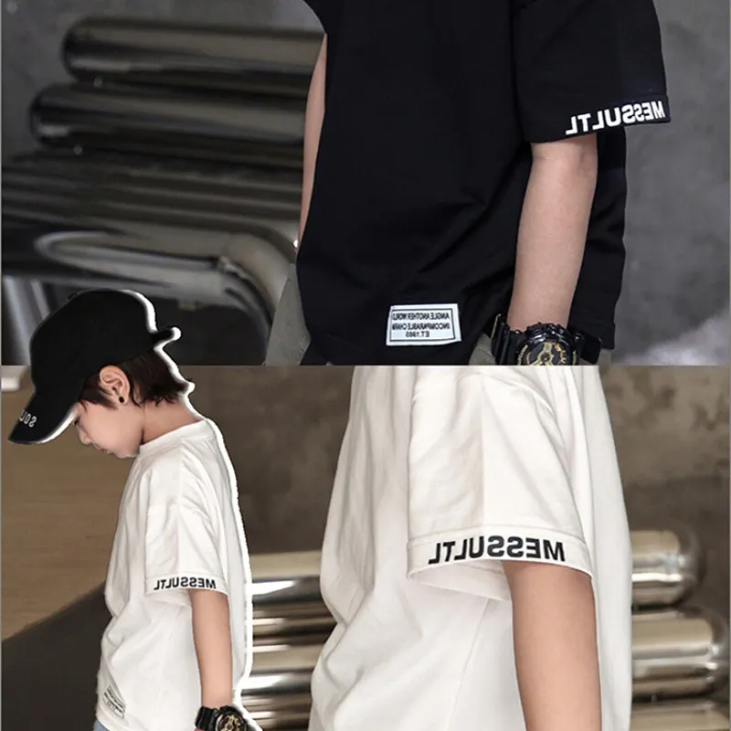 ファッション シンプル 男の子 夏 トップス 110-160 子供服 男の子 半袖 Tシャツ