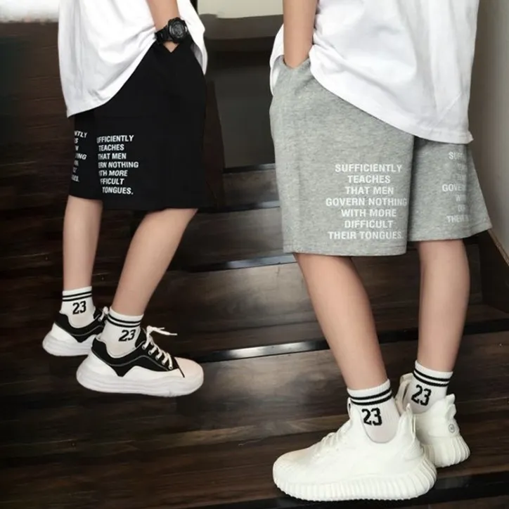 【120-170】日系 アルファベット ファッション シンプル カジュアル 子供服 夏 男の子 ショートパンツ ボトムス