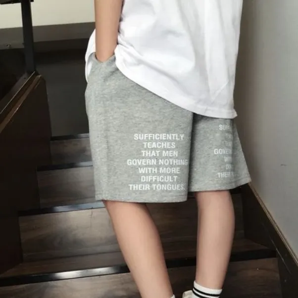 【120-170】日系 アルファベット ファッション シンプル カジュアル 子供服 夏 男の子 ショートパンツ ボトムス