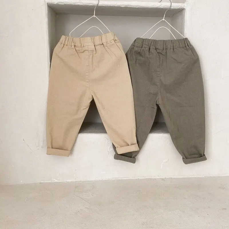 【90-120】カジュアルルーズロングパンツ