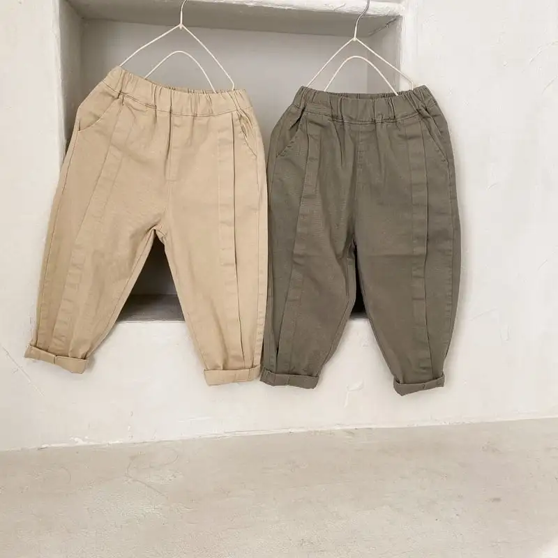 【90-120】カジュアルルーズロングパンツ