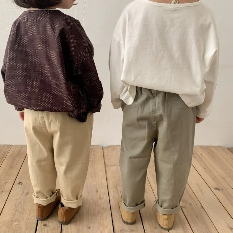 【90-120】カジュアルルーズロングパンツ