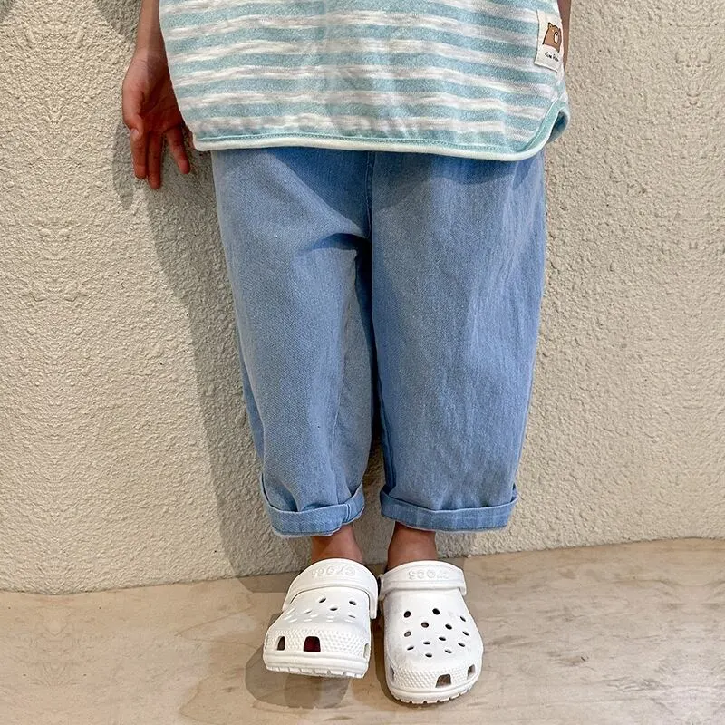 【80-150】2023新作　シンプル系デニムパンツ