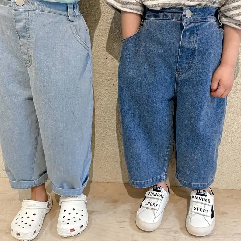 【80-150】2023新作　シンプル系デニムパンツ