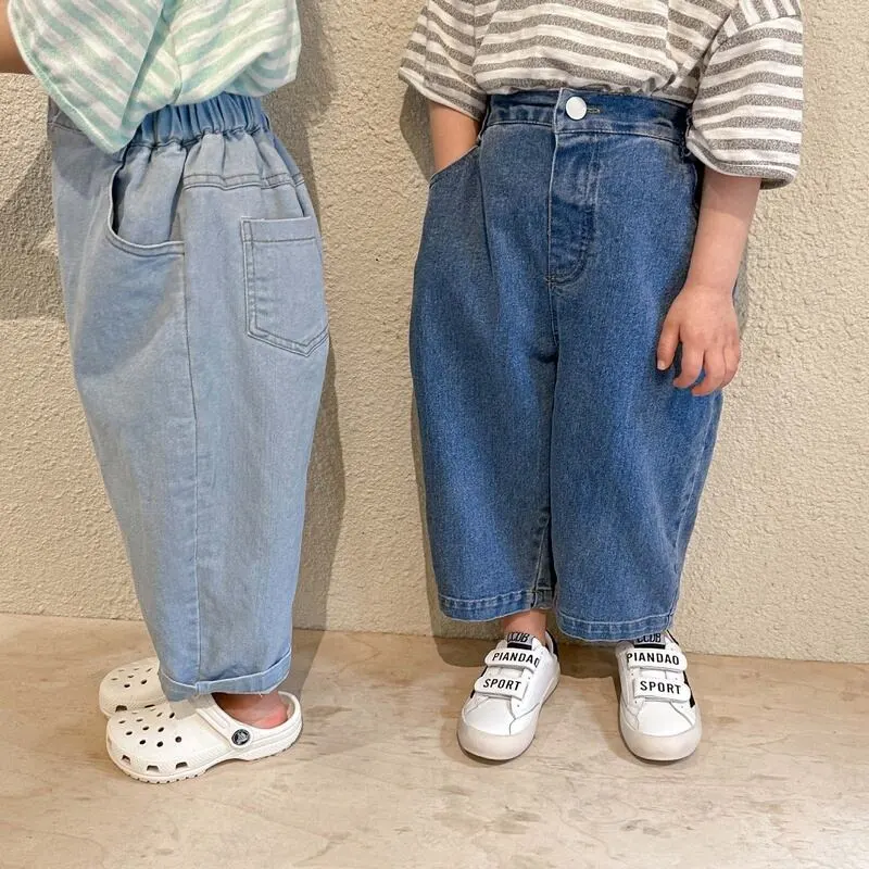 【80-150】2023新作　シンプル系デニムパンツ