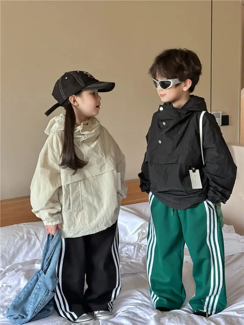 【90-140】大人気 カジュアル 履きやすい 合わせやすい 配色ライン ボトムス