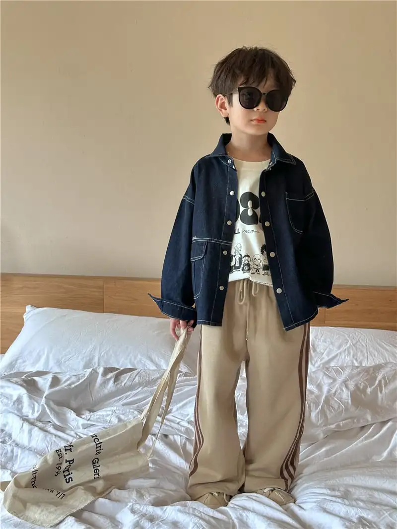 【90-140】大人気 カジュアル 履きやすい 合わせやすい 配色ライン ボトムス