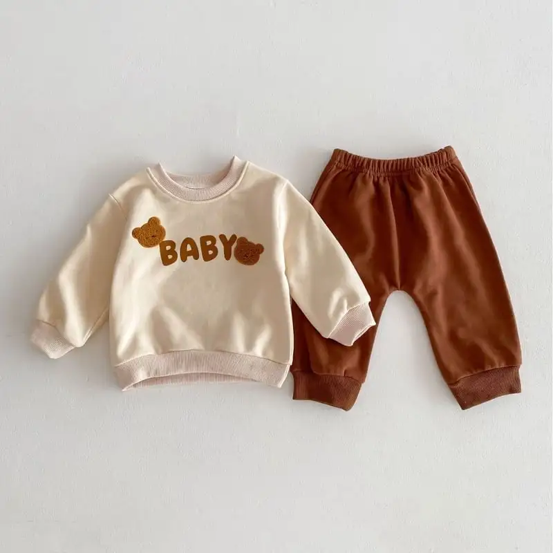 【73-110】2点セット オシャレ クマ ベビー 可愛い セットアップ