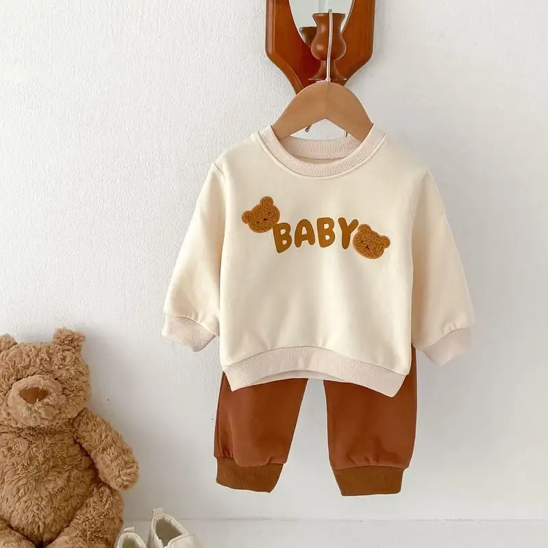 【73-110】2点セット オシャレ クマ ベビー 可愛い セットアップ