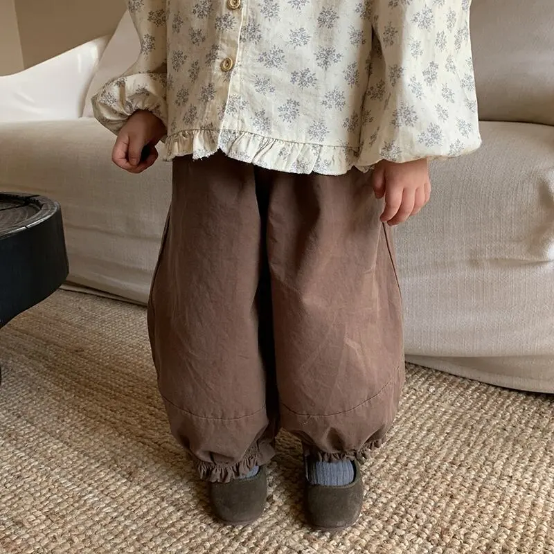 【90-130cm】春新作 シンプル 履きやすい 動きやすい 人気 カジュアルパンツ