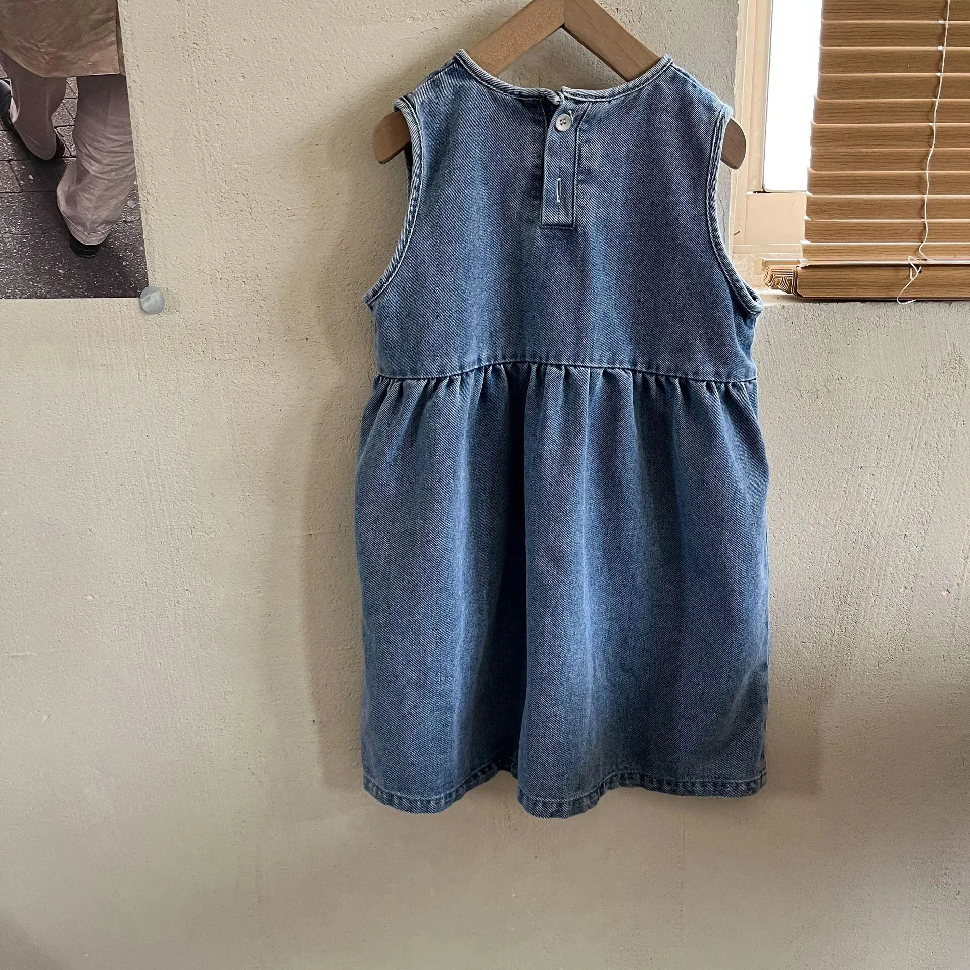 【80-150cm】春新作 ポケット付き ノースリーブ ワンピース