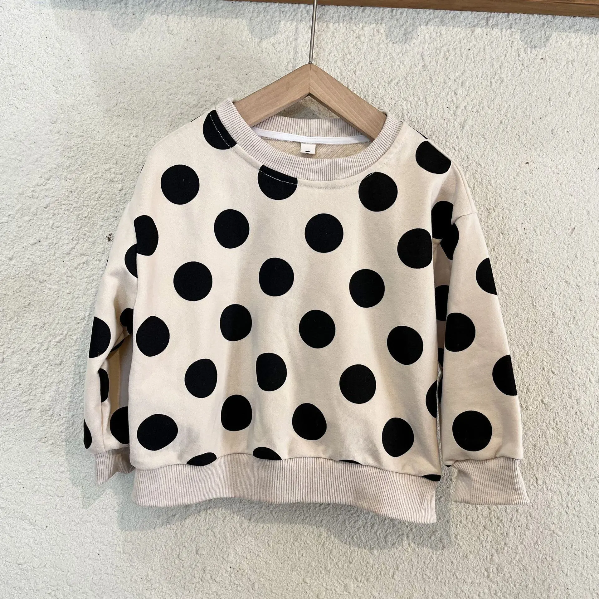 【80-150cm】春新作 カジュアル 水玉 トレーナー