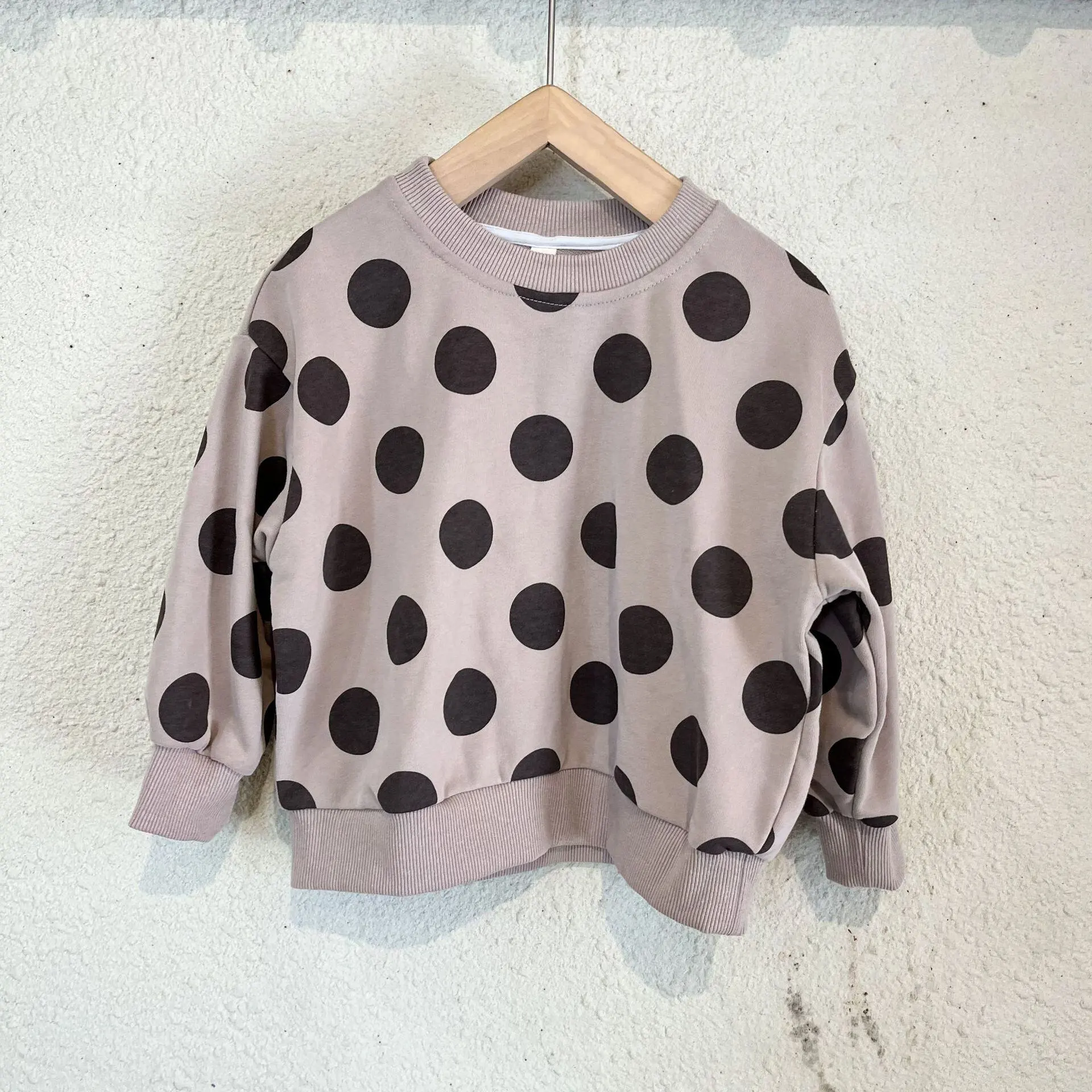 【80-150cm】春新作 カジュアル 水玉 トレーナー