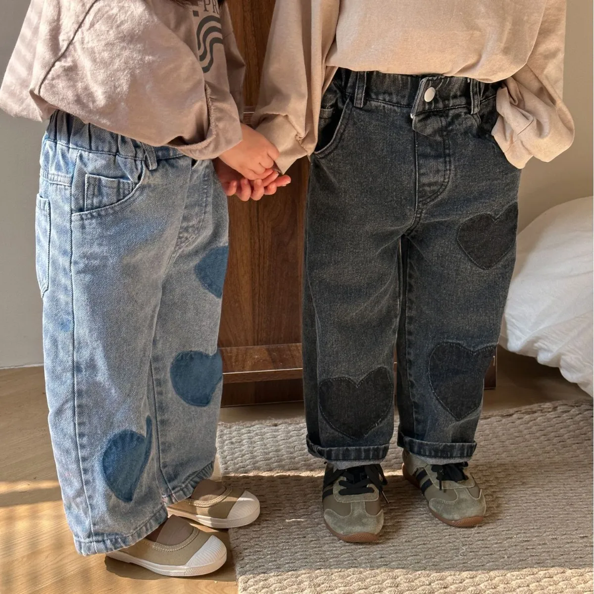 【80-150】トレンド感 ダメージデザイン おしゃれ デニム パンツ 男女限らず ボトムス