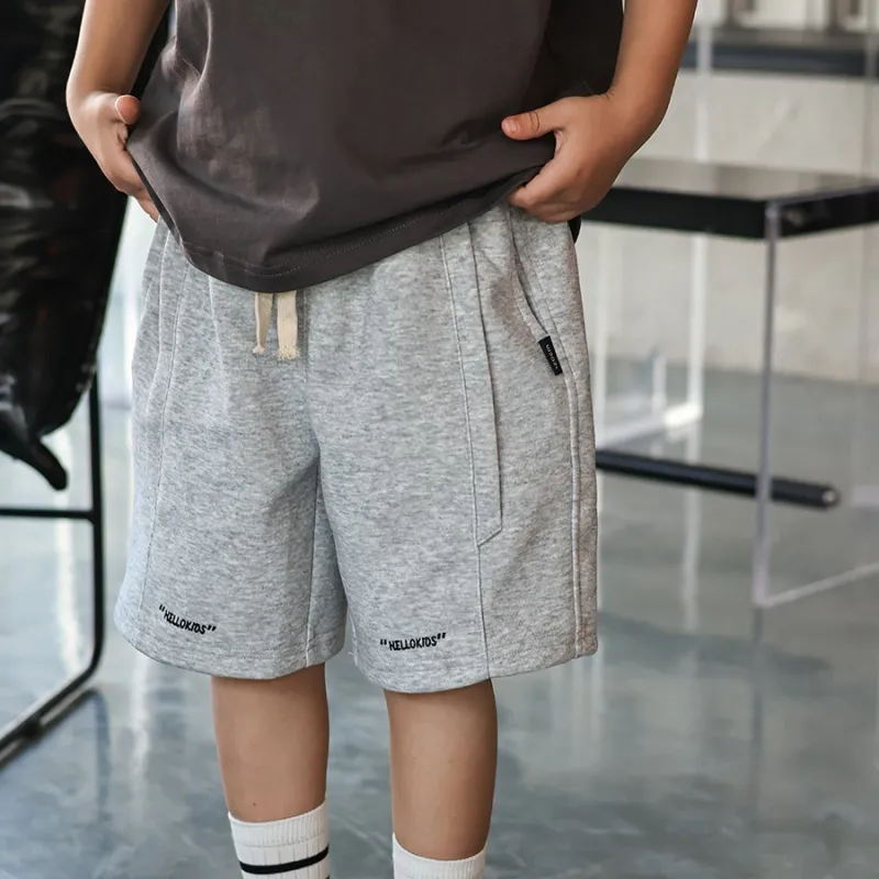 【90-160cm】二色選べ 新登場 カジュアル アルファベット 5分丈 男の子 ボトムス