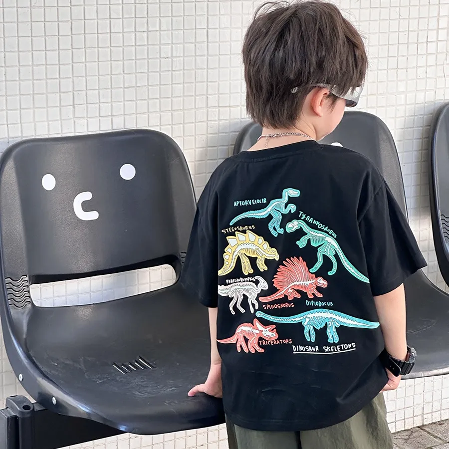 【90-150cm】着回し力抜群 プリント 動物柄 シンプル カジュアル 男の子 夏 トップス