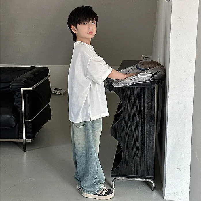【100-160cm】品質のいい新品 心地よい カジュアル カートゥーン プリント 半袖 男の子 Tシャツ トップス