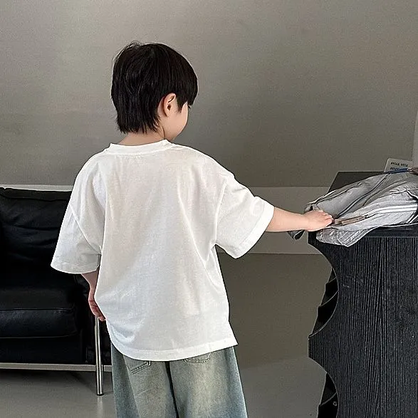 【100-160cm】品質のいい新品 心地よい カジュアル カートゥーン プリント 半袖 男の子 Tシャツ トップス