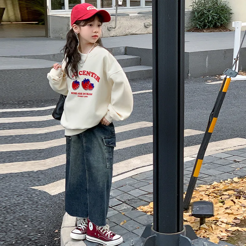 【120-170cm】超人気商品  秋新作  ファッション  合わせやすい カートゥーン ガーリッシュ  女の子 トレーナー