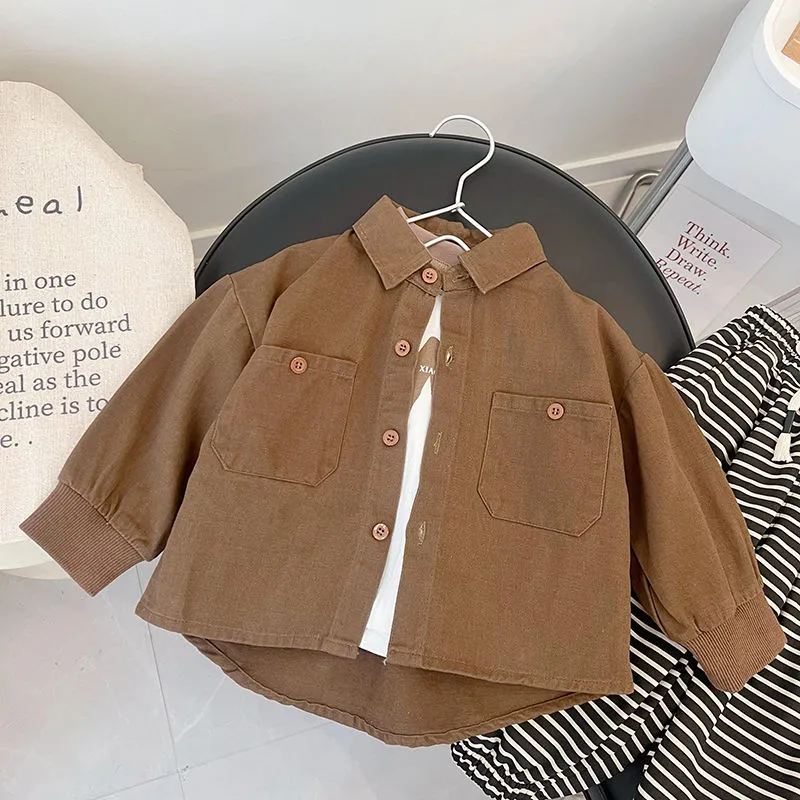 【80-130cm】絶対見逃さないで  かっこいい  ファッション  シンプル  合わせやすい  男の子  アウター