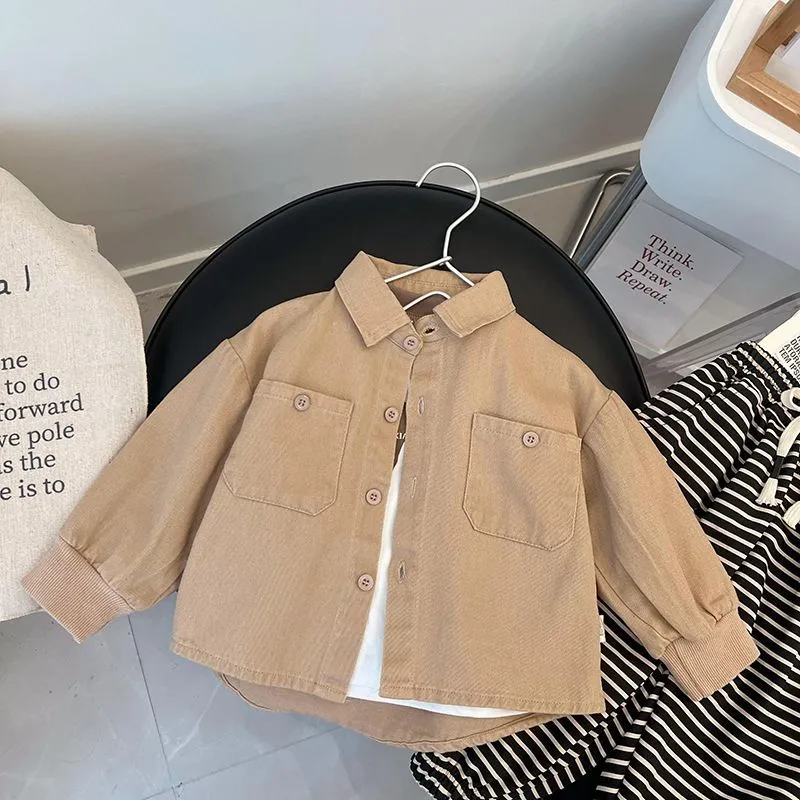 【80-130cm】絶対見逃さないで  かっこいい  ファッション  シンプル  合わせやすい  男の子  アウター