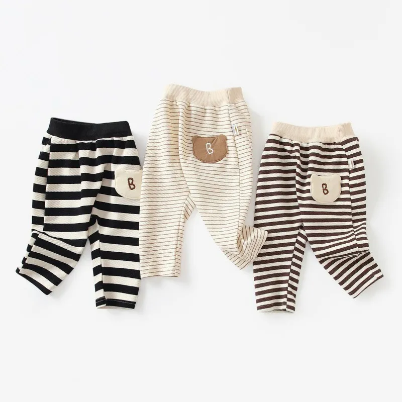 【73-100cm】人気上昇中  肌に優しい  可愛い  履きやすい  ボーダー柄  ベビー  パンツ