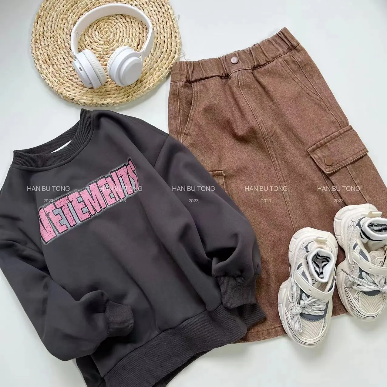 【120-170cm】特別なデザイン  個性  合わせやすい  カジュアル  おしゃれ  女の子  デニム  スカート