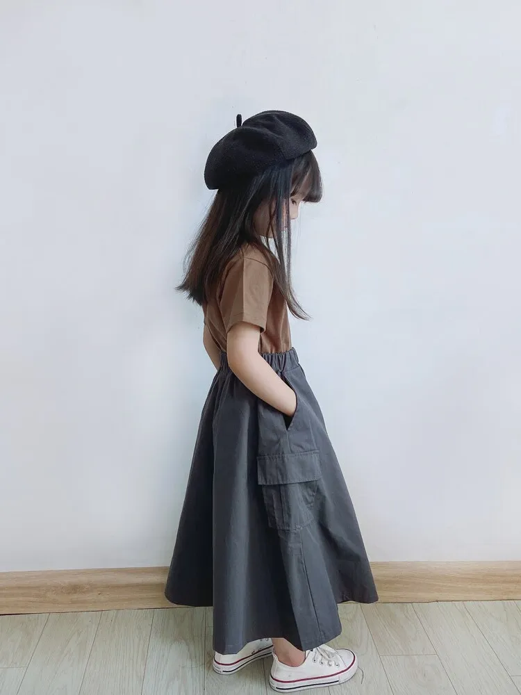 【100-150cm】おすすめ 大人気  合わせやすい  カジュアル  ナチュラル  大振裾  おしゃれ  女の子  スカート