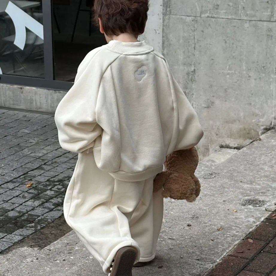 単品注文【90-140cm】2色選べる INS風 子供 男の子 秋冬 ハンサム スウェット シャツ スポーツ セットアップ