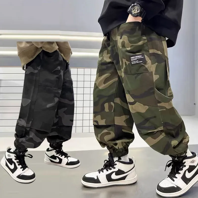 120-170 目を奪われる 春秋 男の子 子供服 キッズ ジュニア シンプル カモフラ かっこいい ボトムス パンツ