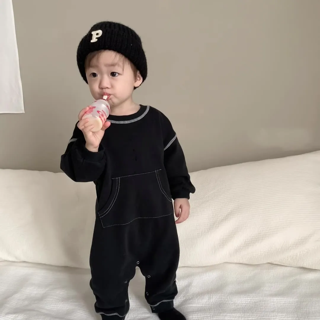 【66-90cm】売り切れ必至 大人気 無地 シンプル 肌に優しい ベビー 長袖 ロンパース