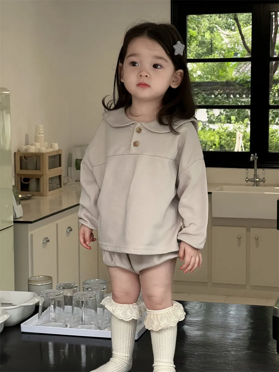 【73-100cm】二点セット 人気商品 可愛い シンプル ベビー トップス＋ボトムス セットアップ