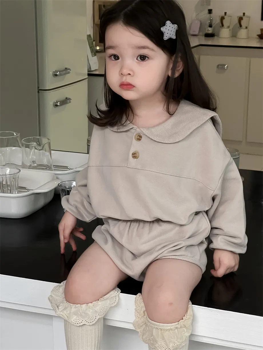【73-100cm】二点セット 人気商品 可愛い シンプル ベビー トップス＋ボトムス セットアップ