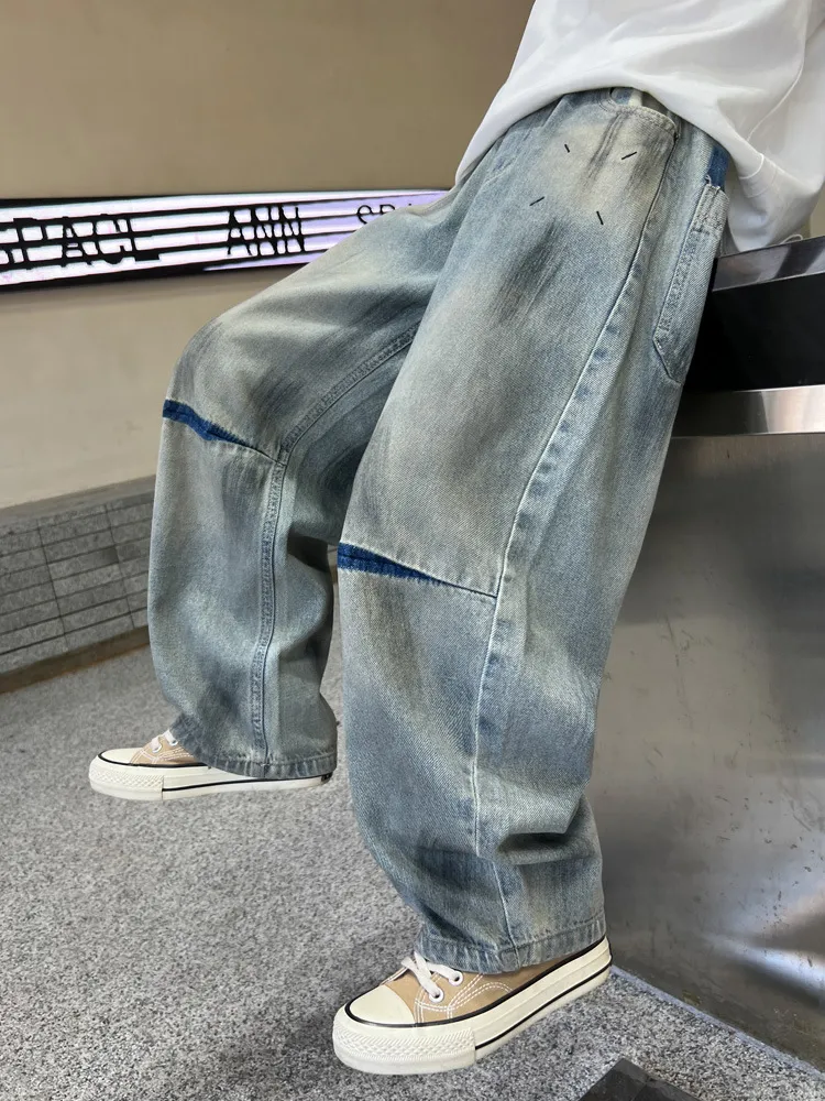 【120-170cm】デザイン満点 大注目 ユニック ファッション クール 男の子 デニム パンツ