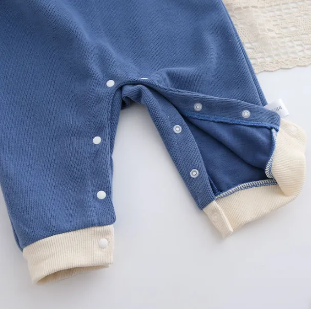 【59-90cm】元気いっぱい カートゥーン アルファベット 可愛い POLOネック ベビー ロンパース