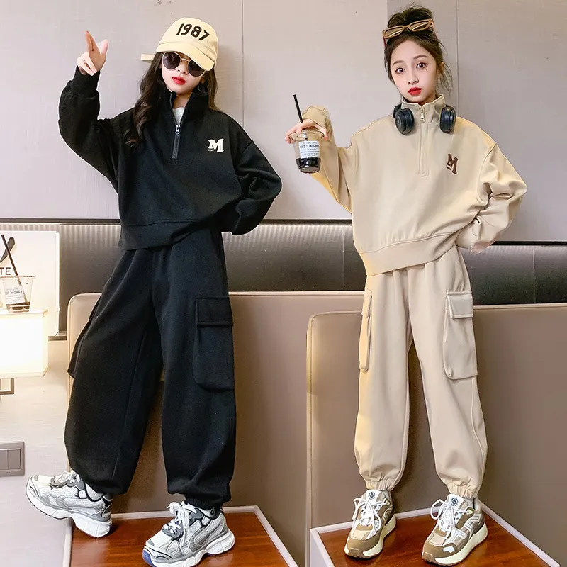 【120-170cm】二点セット 着心地良い 定番 カジュアル ルーズ トップス+ボトムス セットアップ