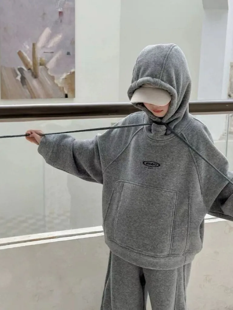 【120-170cm】二点セット 大活躍 カジュアル シンプル 女の子 パーカー＋パンツ セットアップ