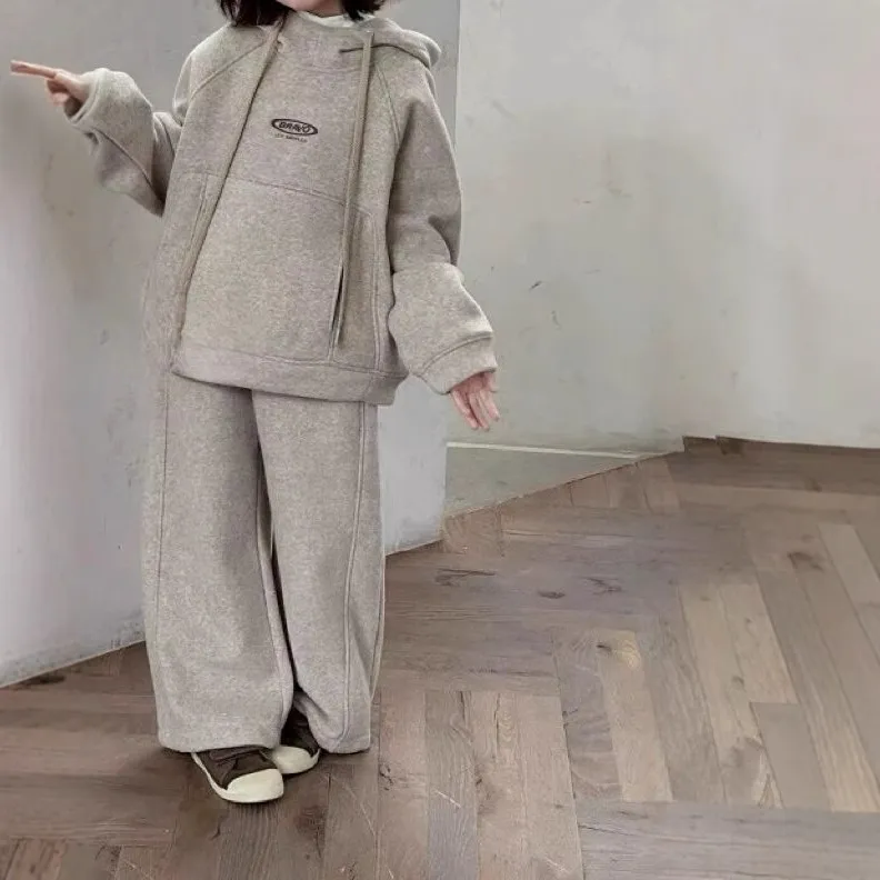 【120-170cm】二点セット 大活躍 カジュアル シンプル 女の子 パーカー＋パンツ セットアップ