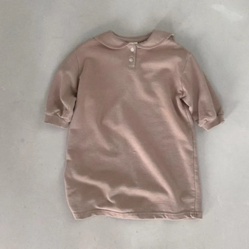 【80-130cm】人気上昇中 やわらかな素材 シンプル 無地 ベビー 女の子 ワンピース