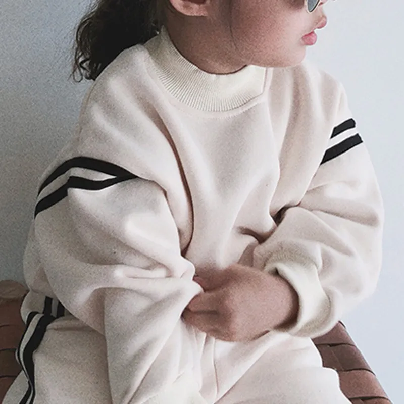【80-130cm】二点セット 売れ筋 シンプル 快適 男の子 女の子 裏起毛 トレーナー＋パンツ セットアップ