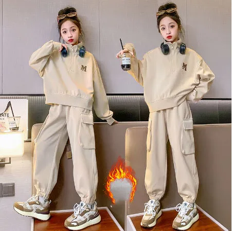 【120-170cm】二点セット 着心地良い 定番 カジュアル ルーズ トップス+ボトムス セットアップ