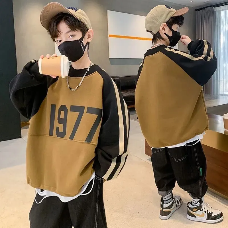 【130-170cm】着心地良い トレンド 合わせやすい 男の子 トップス トレーナー