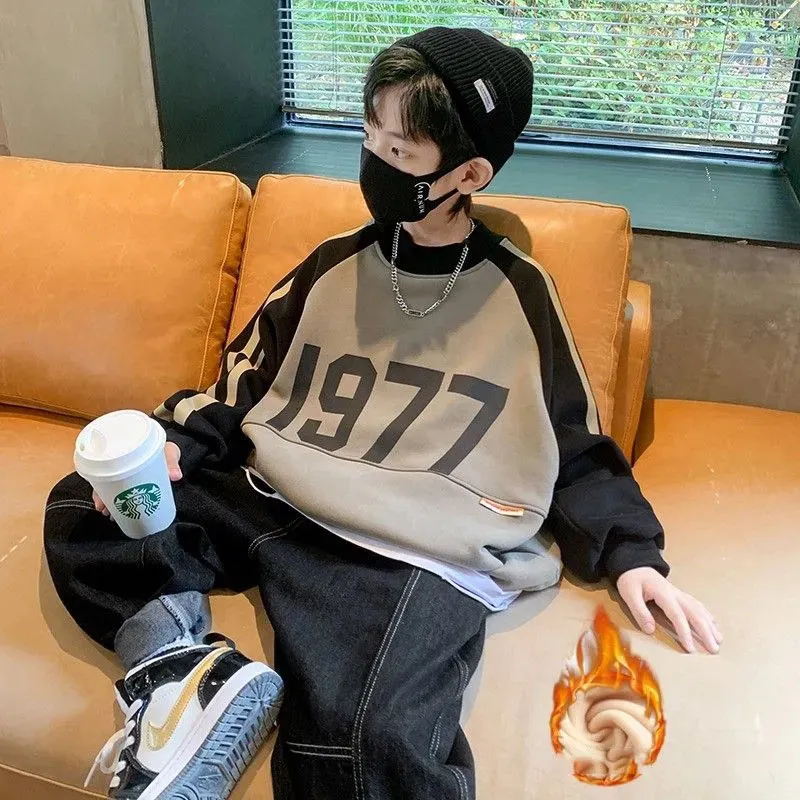 【130-170cm】着心地良い トレンド 合わせやすい 男の子 トップス トレーナー