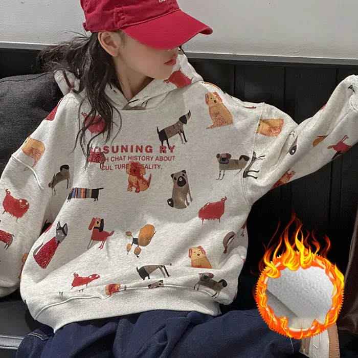 【120-170cm】今季大注目 女の子 カジュアル トレンド フード付き 合わせやすい パーカー