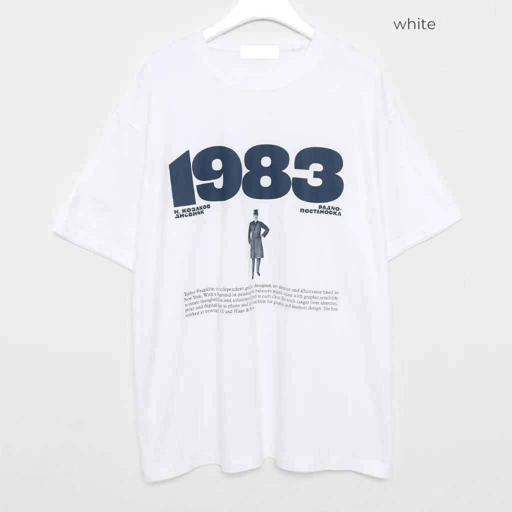 ユニセックス1983半袖Tシャツ