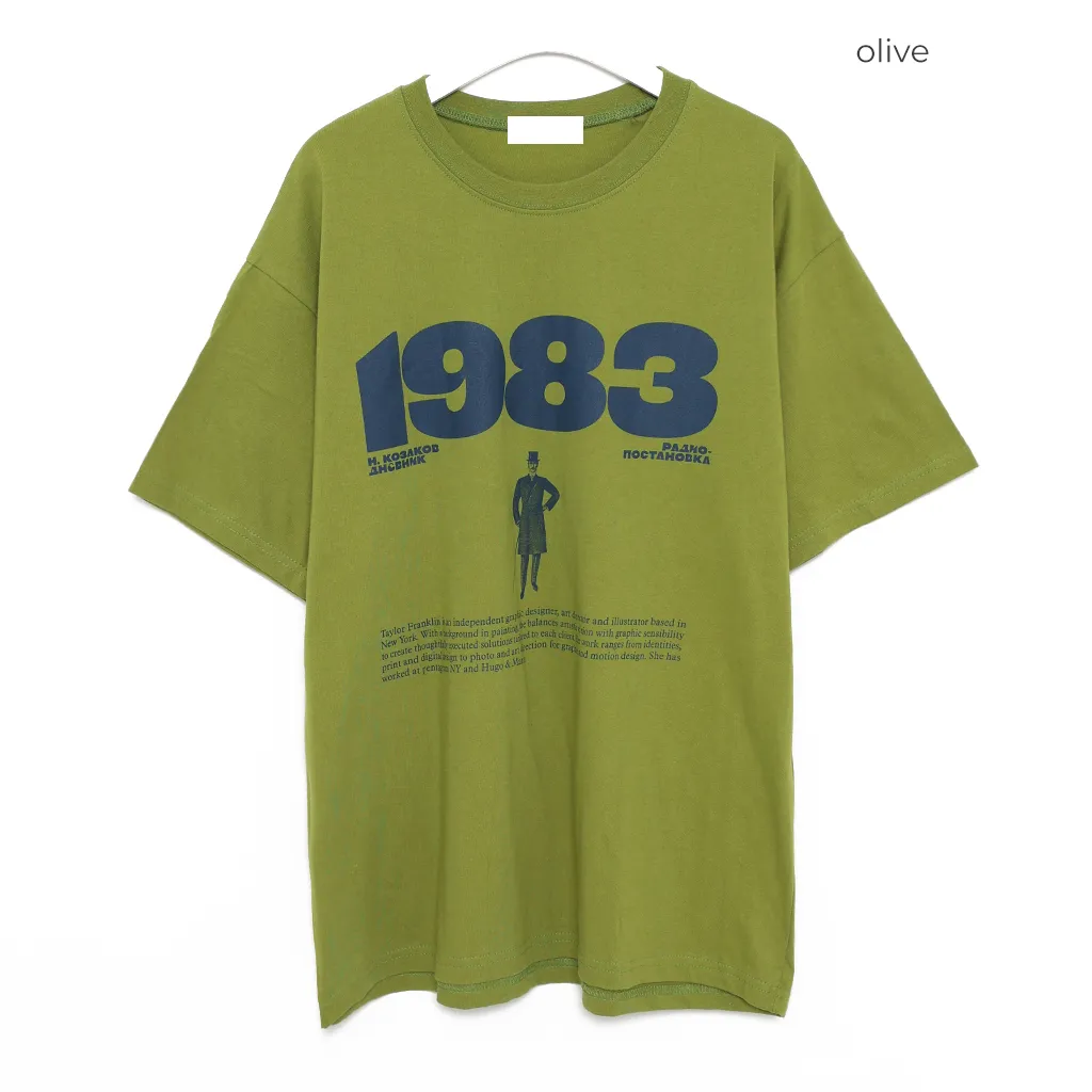 ユニセックス1983半袖Tシャツ