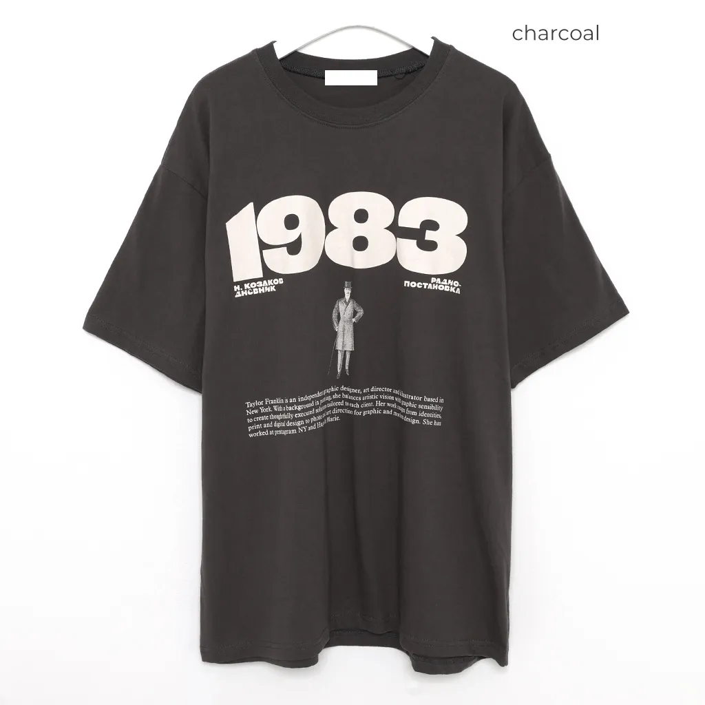 ユニセックス1983半袖Tシャツ