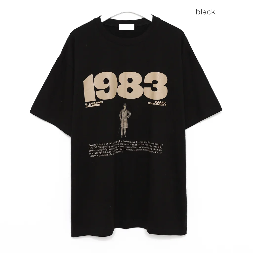 ユニセックス1983半袖Tシャツ