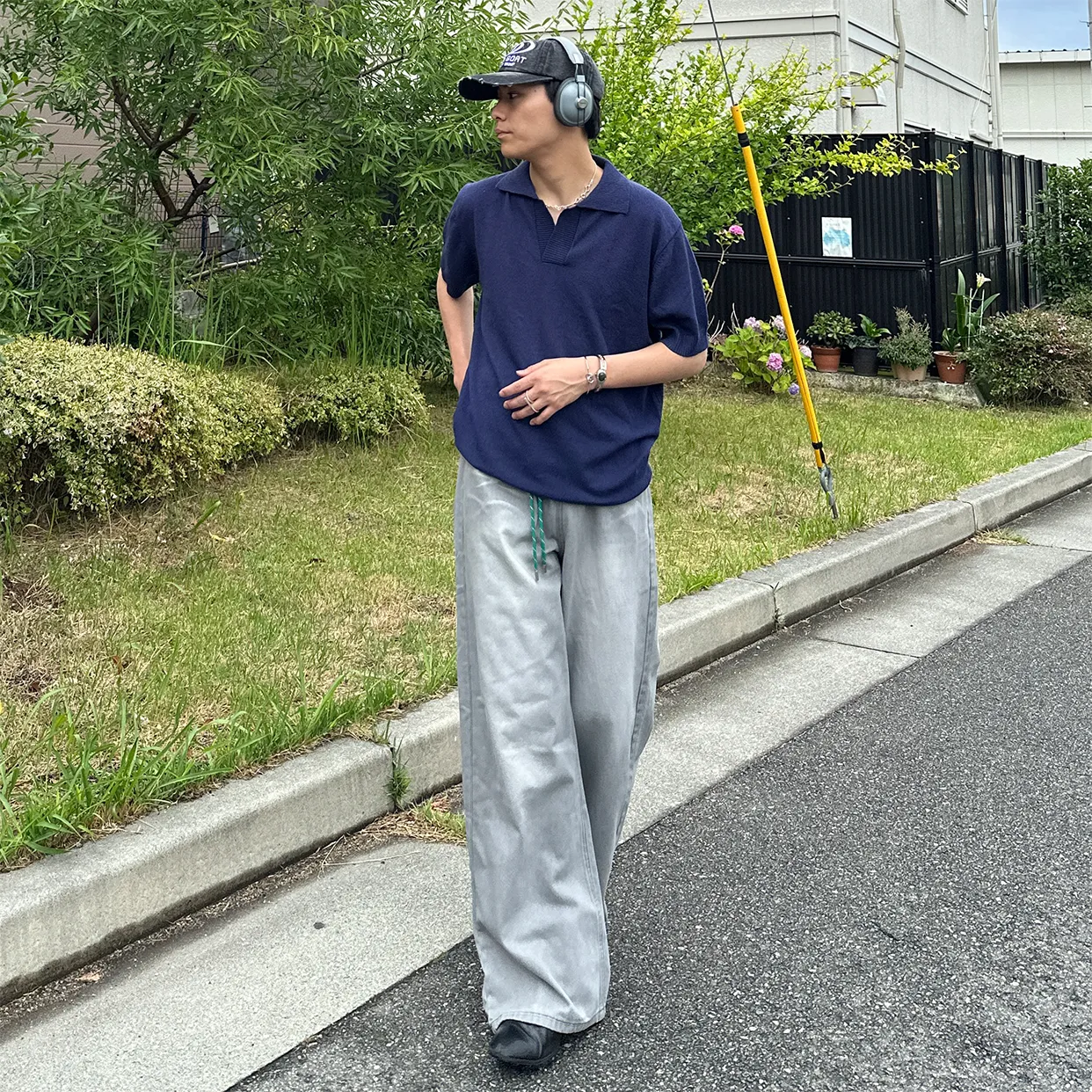 ブークレオープンカラーニットウェア