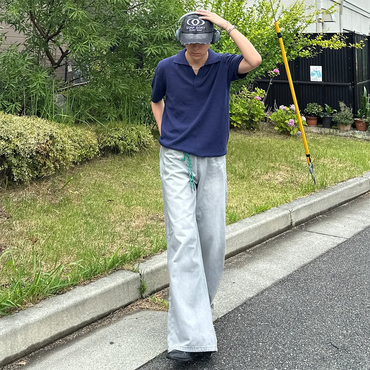 ブークレオープンカラーニットウェア